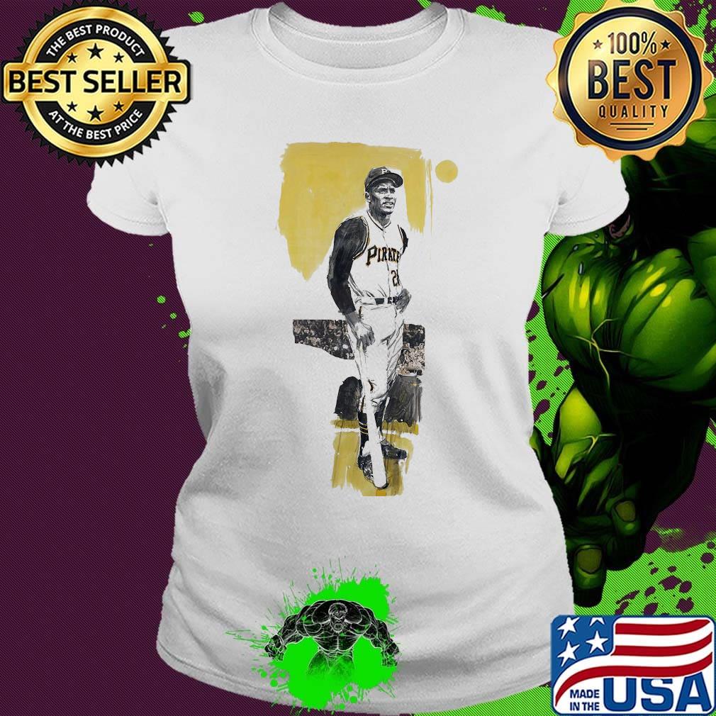 Roberto clemente pittsburgh pirates baseball team art colors s Ladies tee Roberto clemente pittsburgh pirates baseball team art colors s Ladies tee
