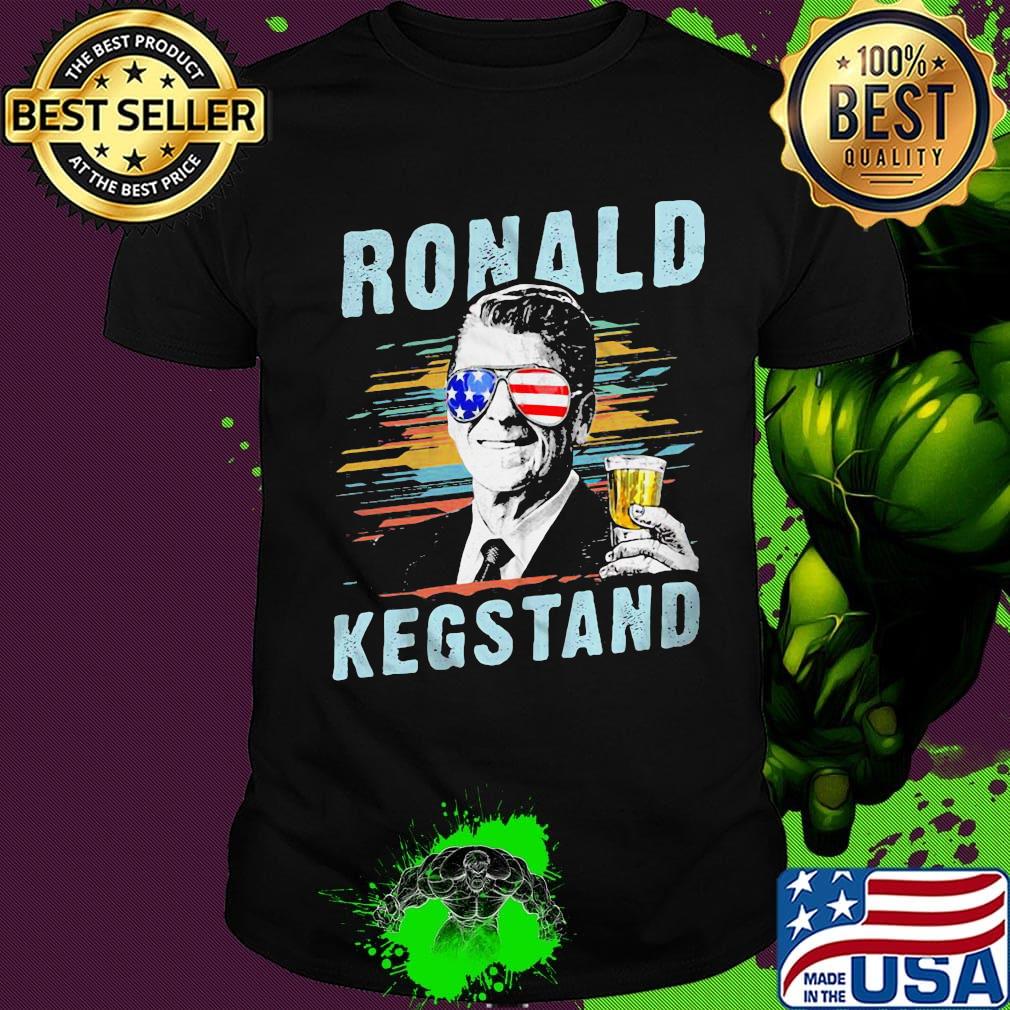 Ronald kegstand drink american flag independence day shirt Ronald kegstand drink american flag independence day shirt