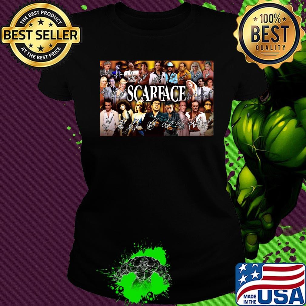 Scarface movie characters signatures poster s Ladies tee Scarface movie characters signatures poster s Ladies tee