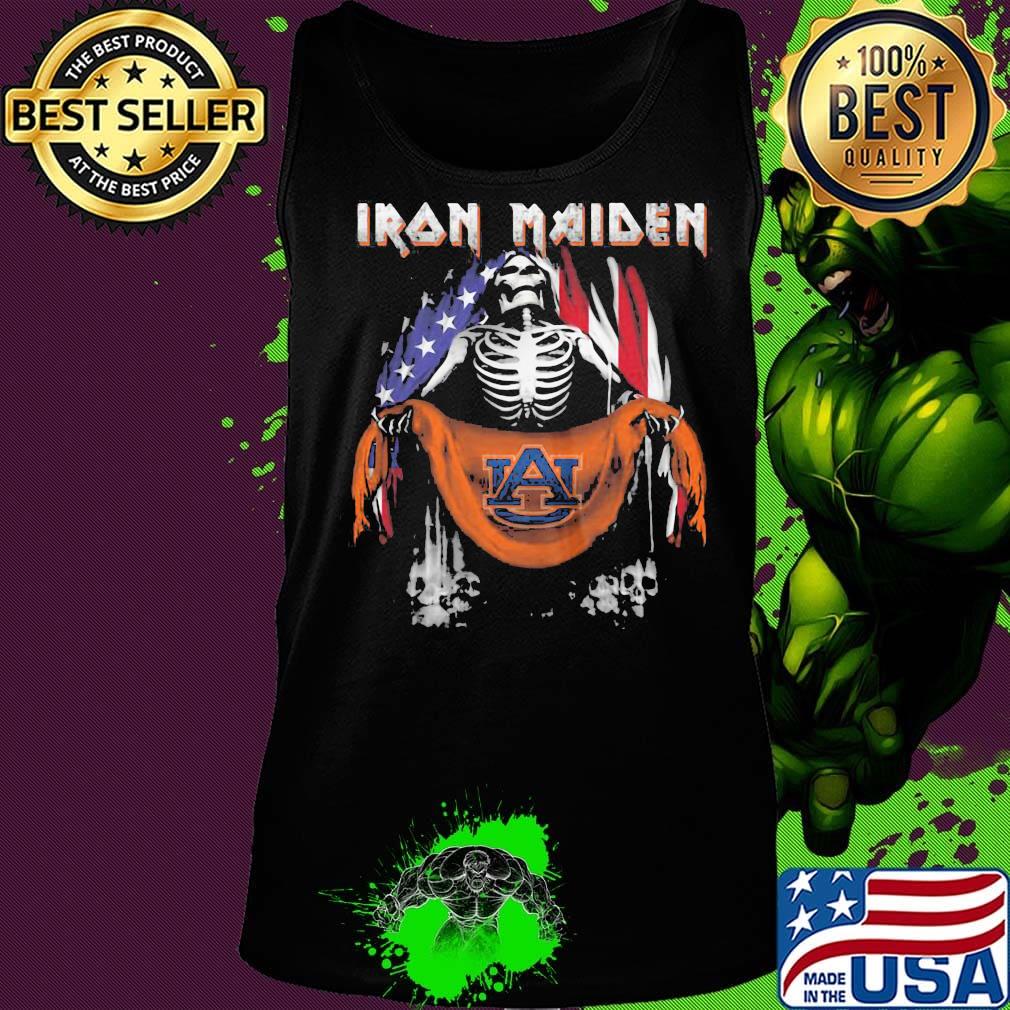 Skeleton iron maiden auburn tigers logo american flag independence day s Tank top Skeleton iron maiden auburn tigers logo american flag independence day s Tank top