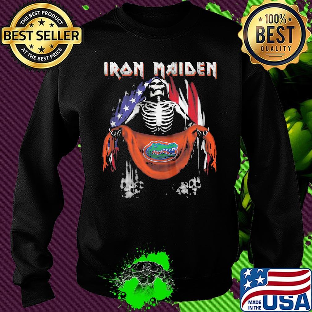 Skeleton iron maiden florida gators logo american flag independence day s Sweater Skeleton iron maiden florida gators logo american flag independence day s Sweater