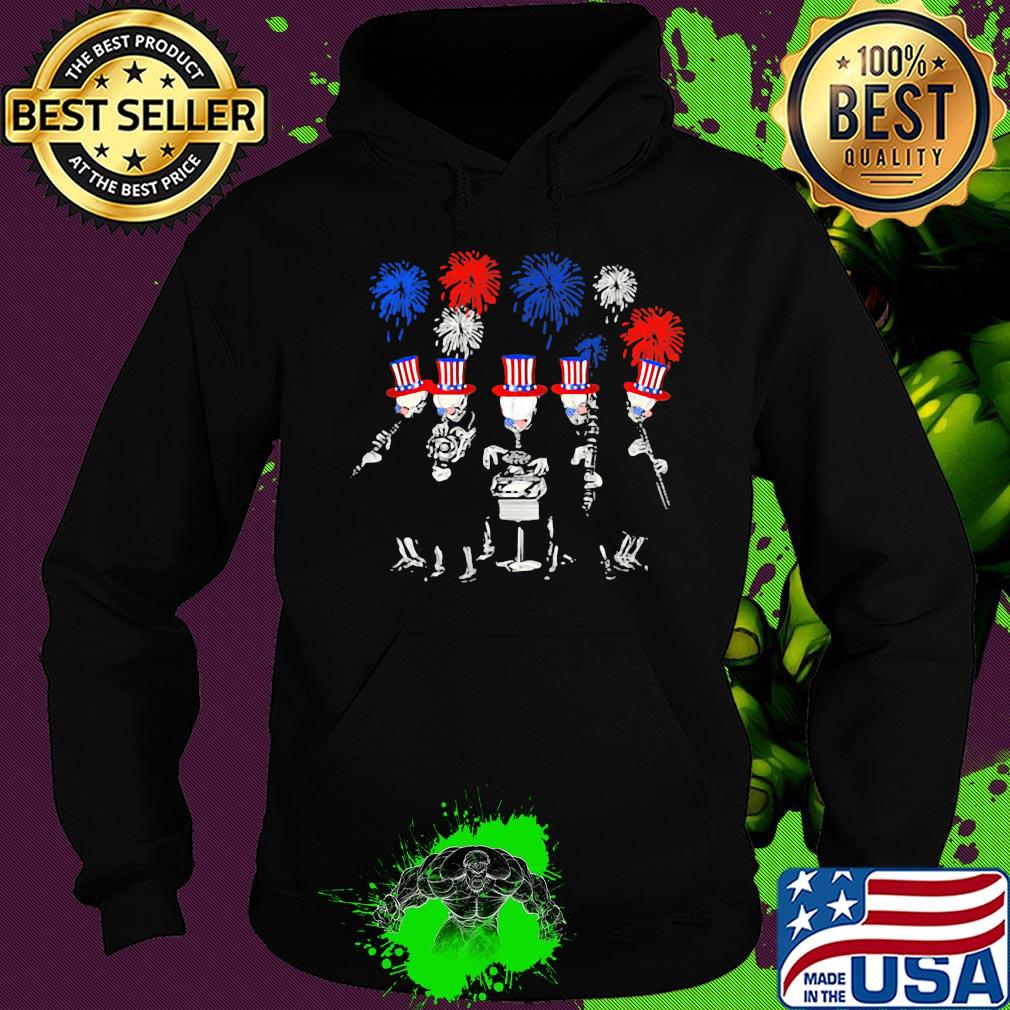 Skull drummer American flag veteran Independence day s Hoodie Skull drummer American flag veteran Independence day s Hoodie