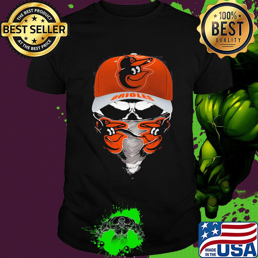 Skull mask baltimore orioles baseball shirt
