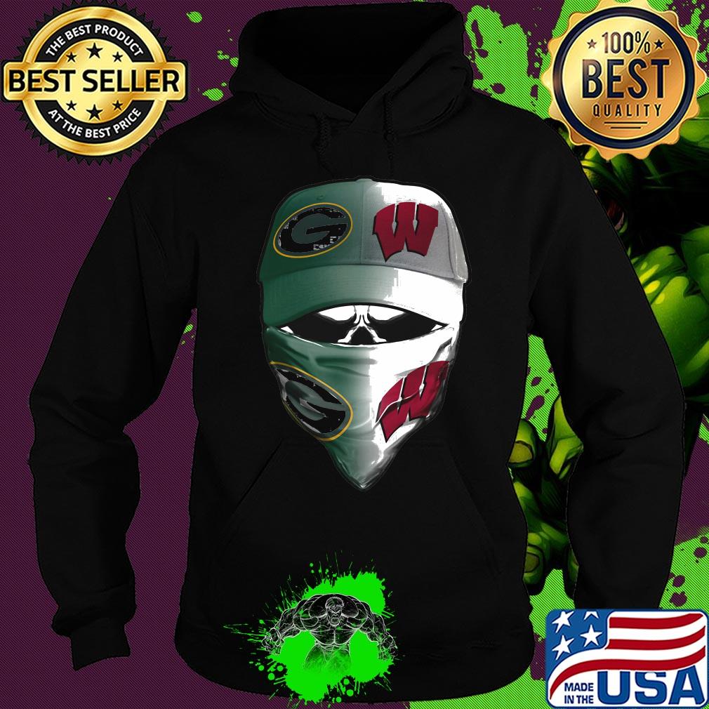 Skull mask green bay packers and wisconsin badgers s Hoodie Skull mask green bay packers and wisconsin badgers s Hoodie