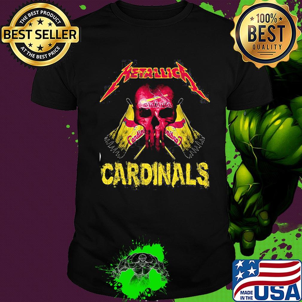 Skull metallica st. louis cardinals flag shirt