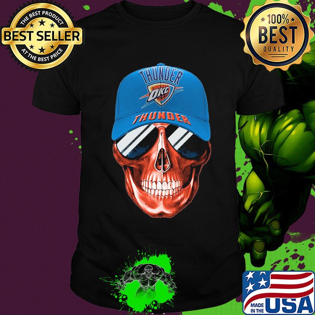 Skull smile oklahoma city thunder football shirt