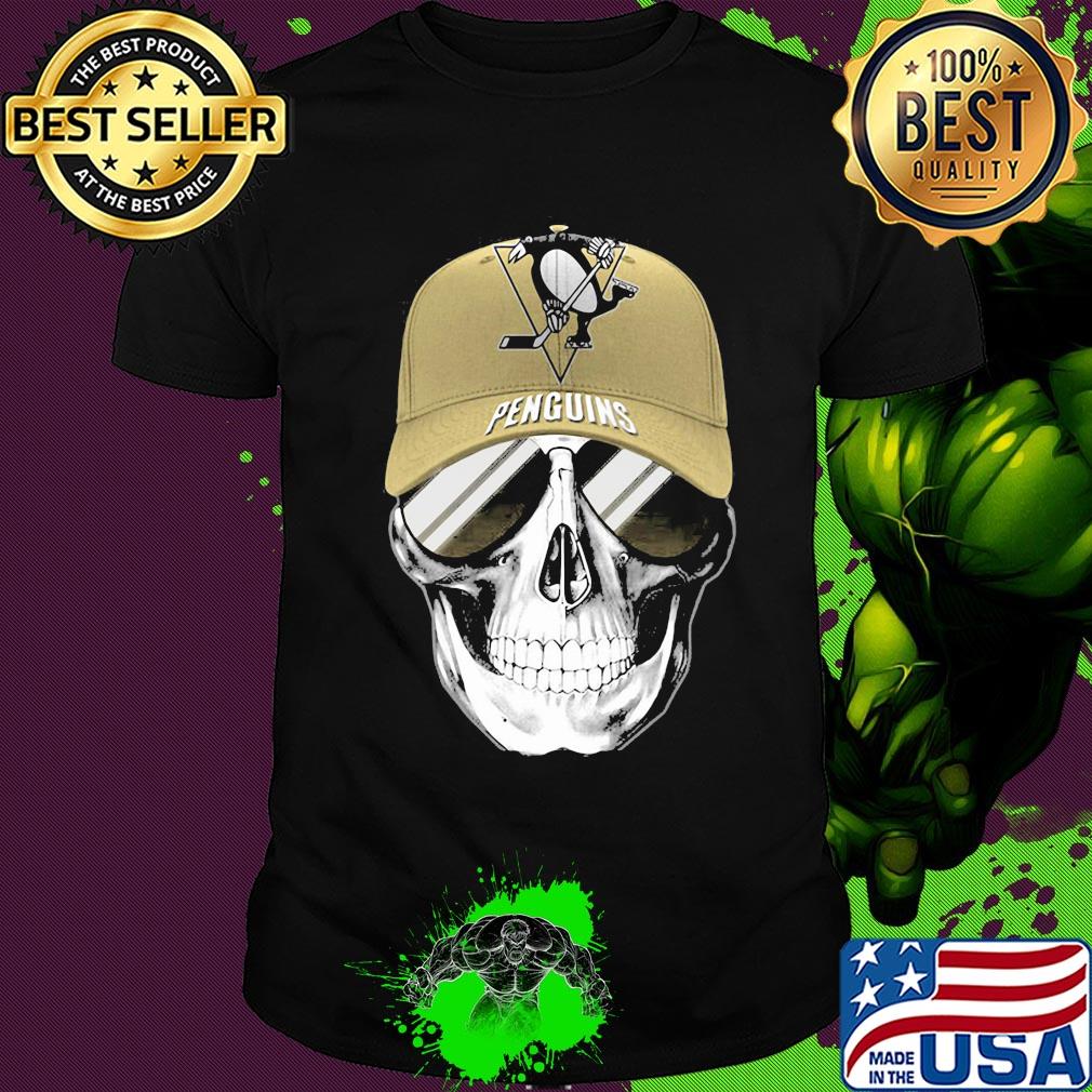 Skull smile pittsburgh penguins hockey shirt