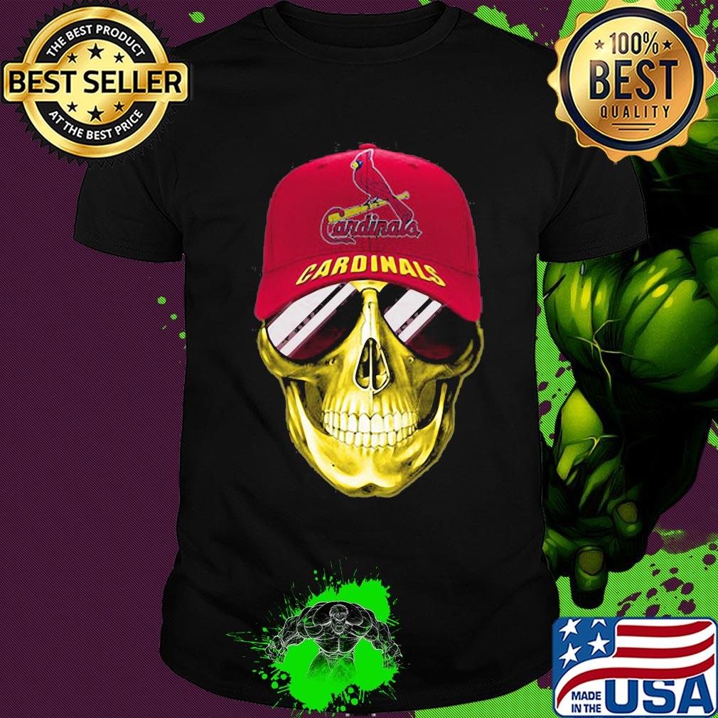 Skull smile st. louis cardinals baseball shirt