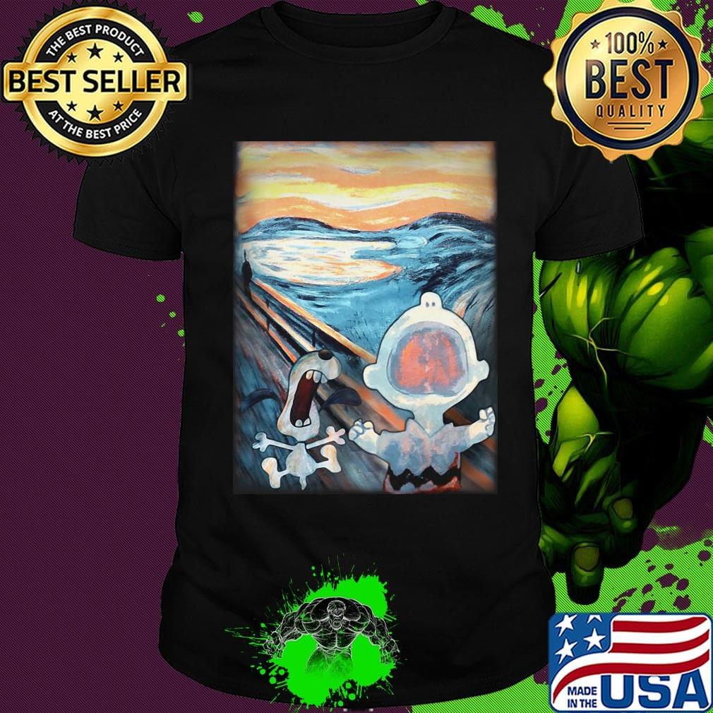 Snoopy and charlie brown van gogh starry night shirt