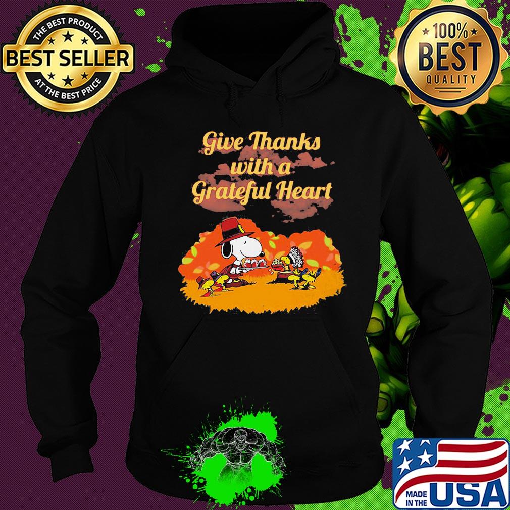 Snoopy and woodstock give thanks with a grateful heart moon s Hoodie Snoopy and woodstock give thanks with a grateful heart moon s Hoodie