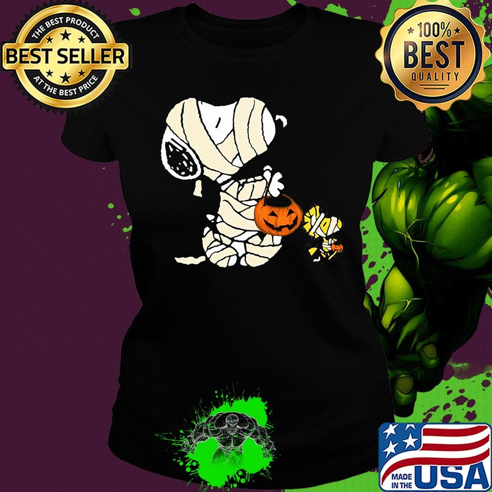 Snoopy and woodstock halloween pumpkin s Ladies tee Snoopy and woodstock halloween pumpkin s Ladies tee