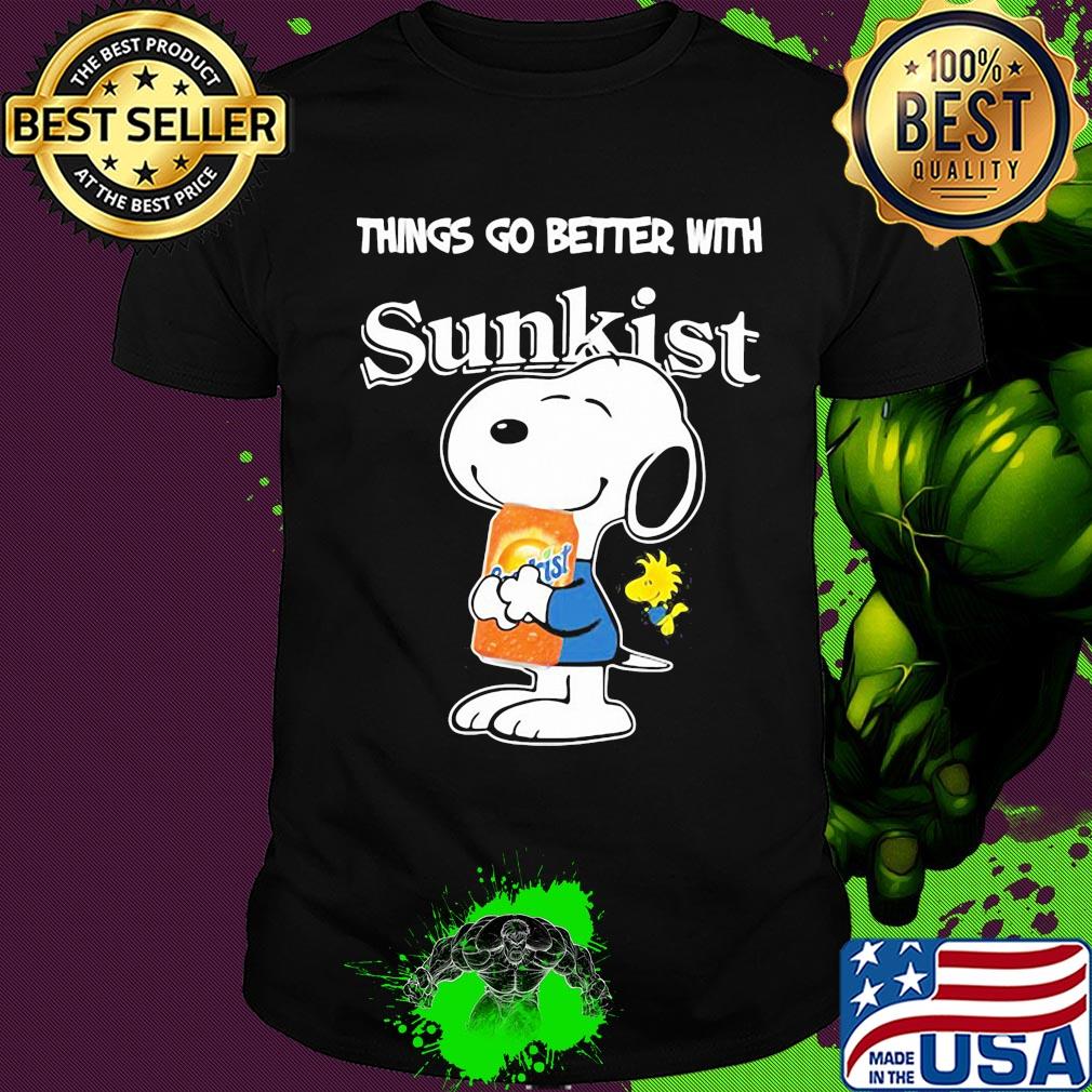 Snoopy and woodstock things go better with sunkist shirt