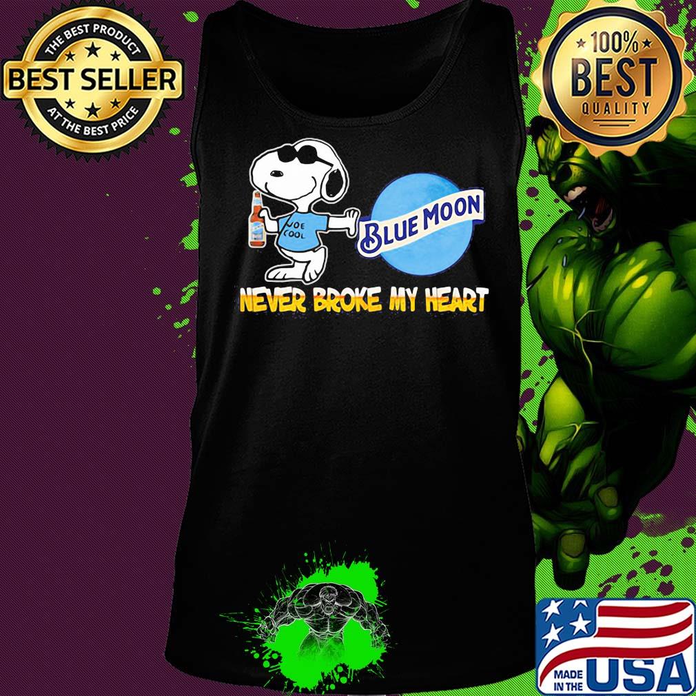 Snoopy blue moon beer never broke my heart s Tank top Snoopy blue moon beer never broke my heart s Tank top