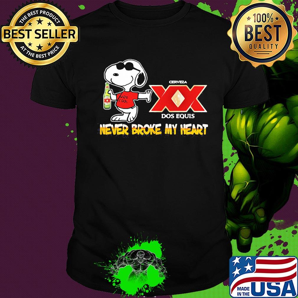 Snoopy cerveza xx dos equis beer never broke my heart shirt