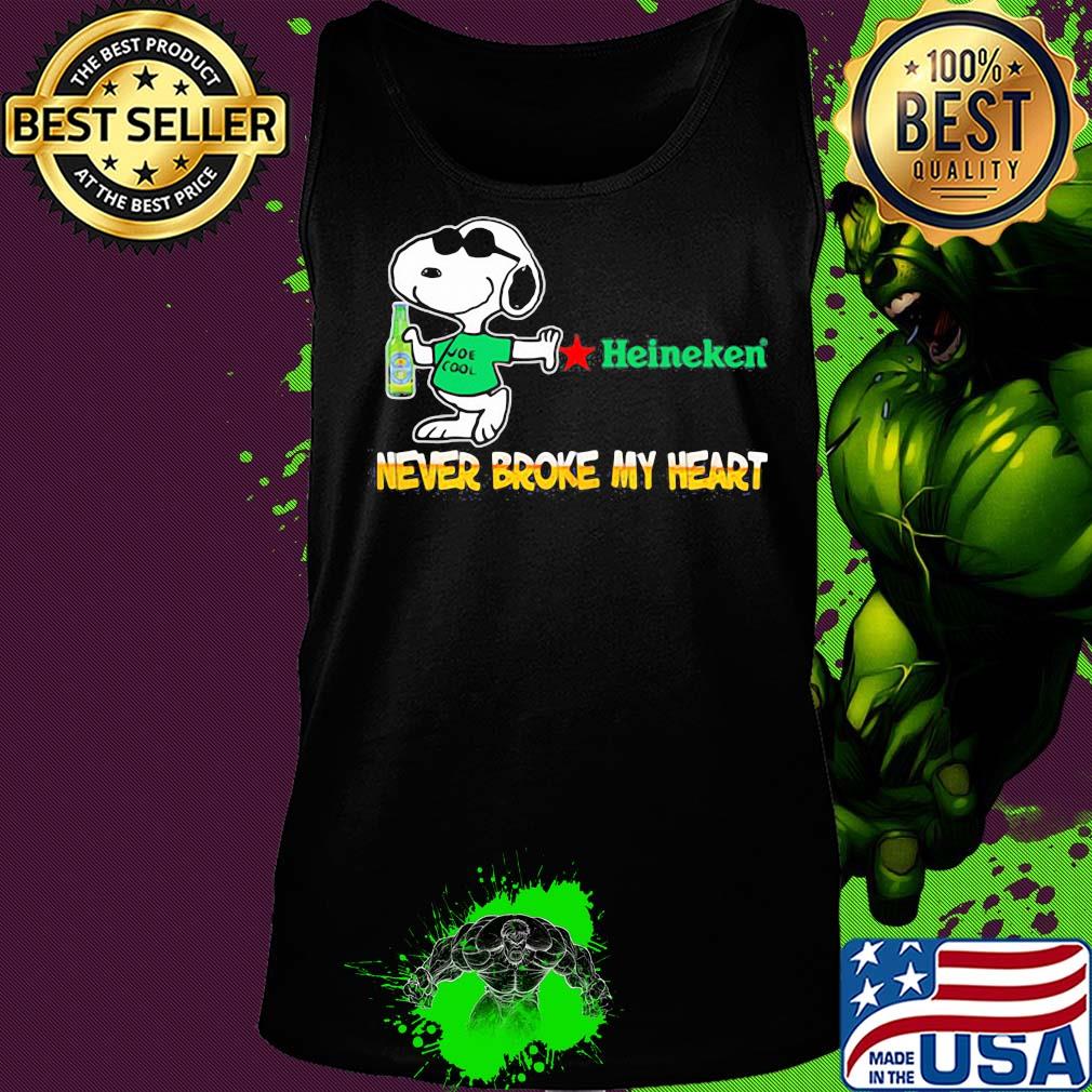 Snoopy heineken beer never broke my heart s Tank top Snoopy heineken beer never broke my heart s Tank top