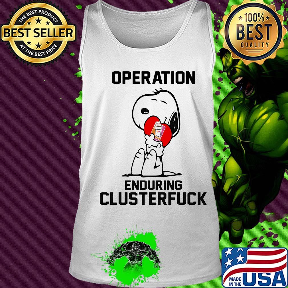 Snoopy hug heart dunkin donuts operation enduring clusterfuck s Tank top Snoopy hug heart dunkin donuts operation enduring clusterfuck s Tank top