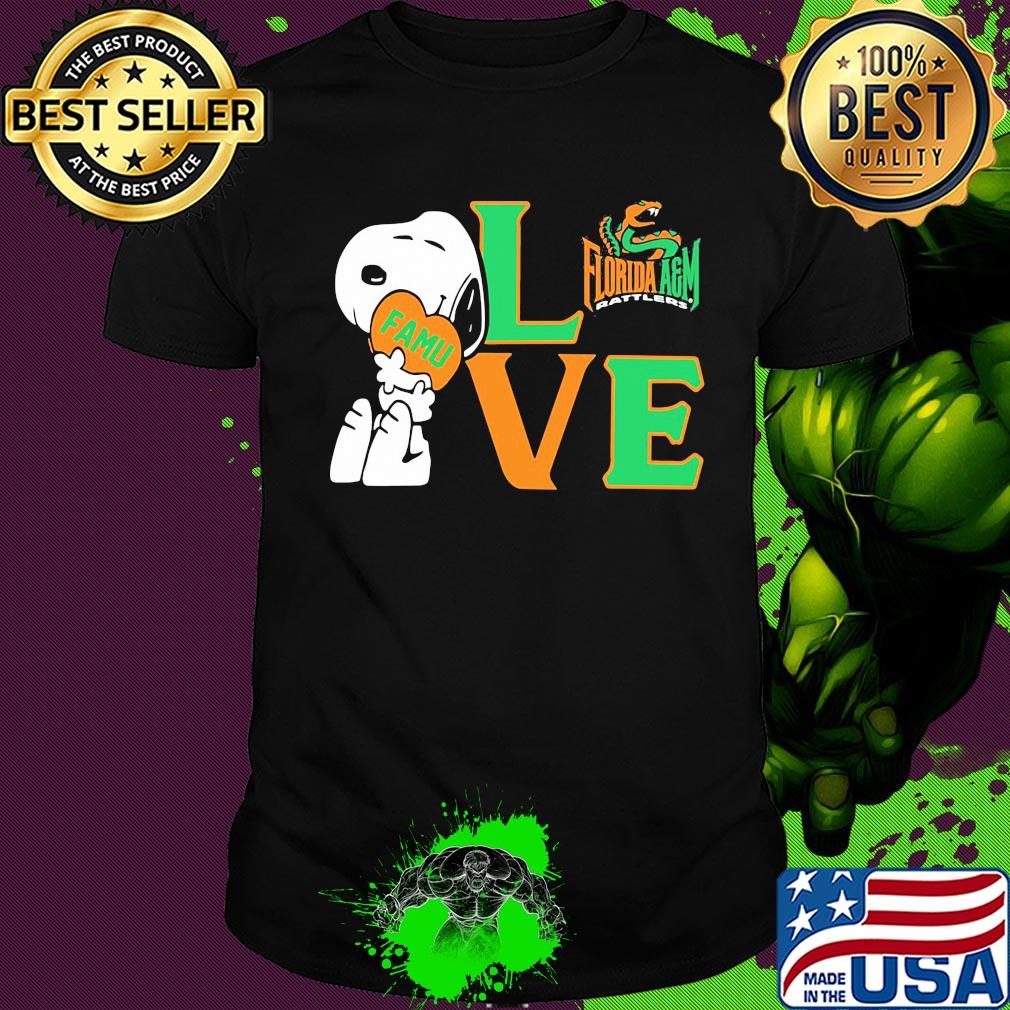 Snoopy hug heart love florida a&m university shirt
