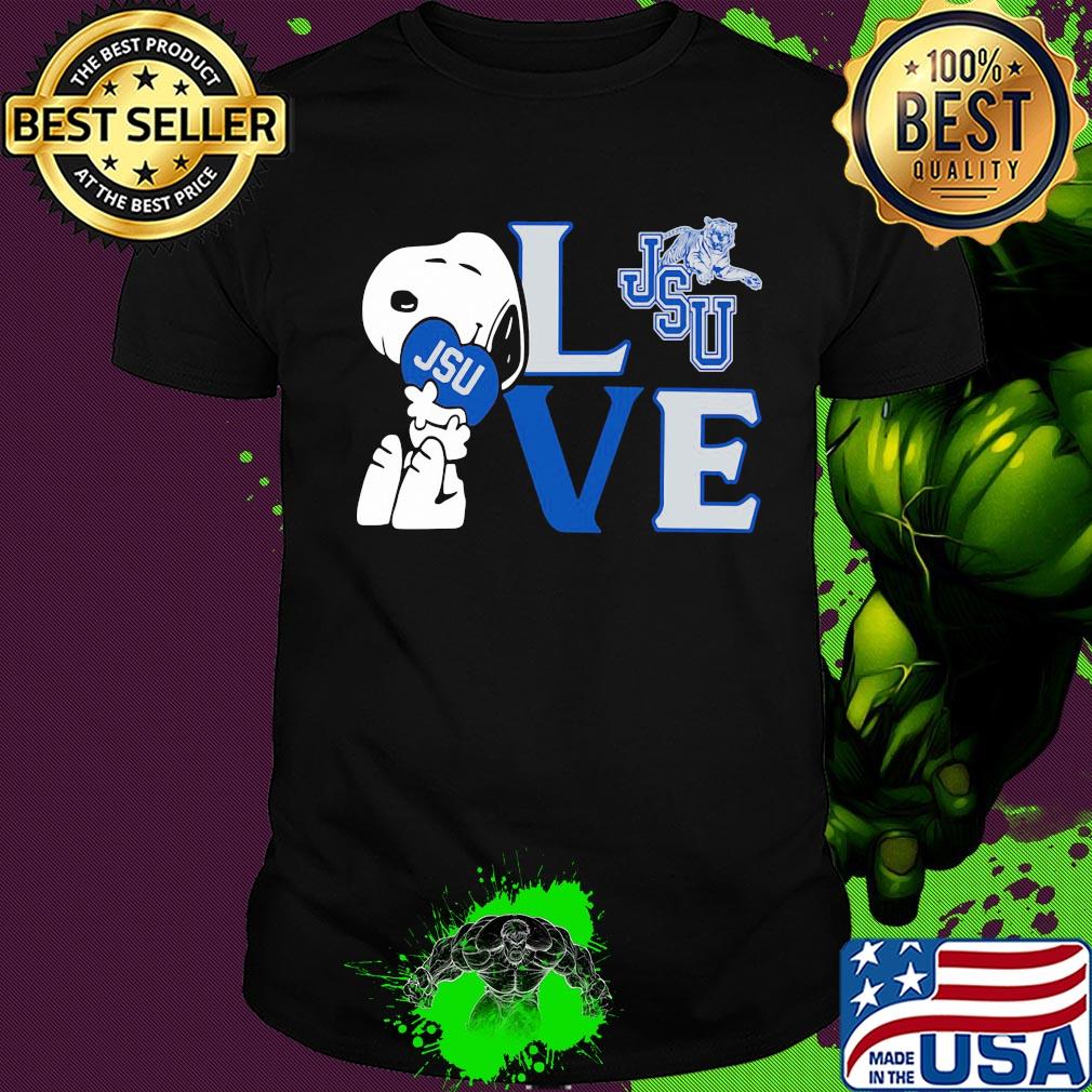 Snoopy hug heart love jackson state tigers shirt
