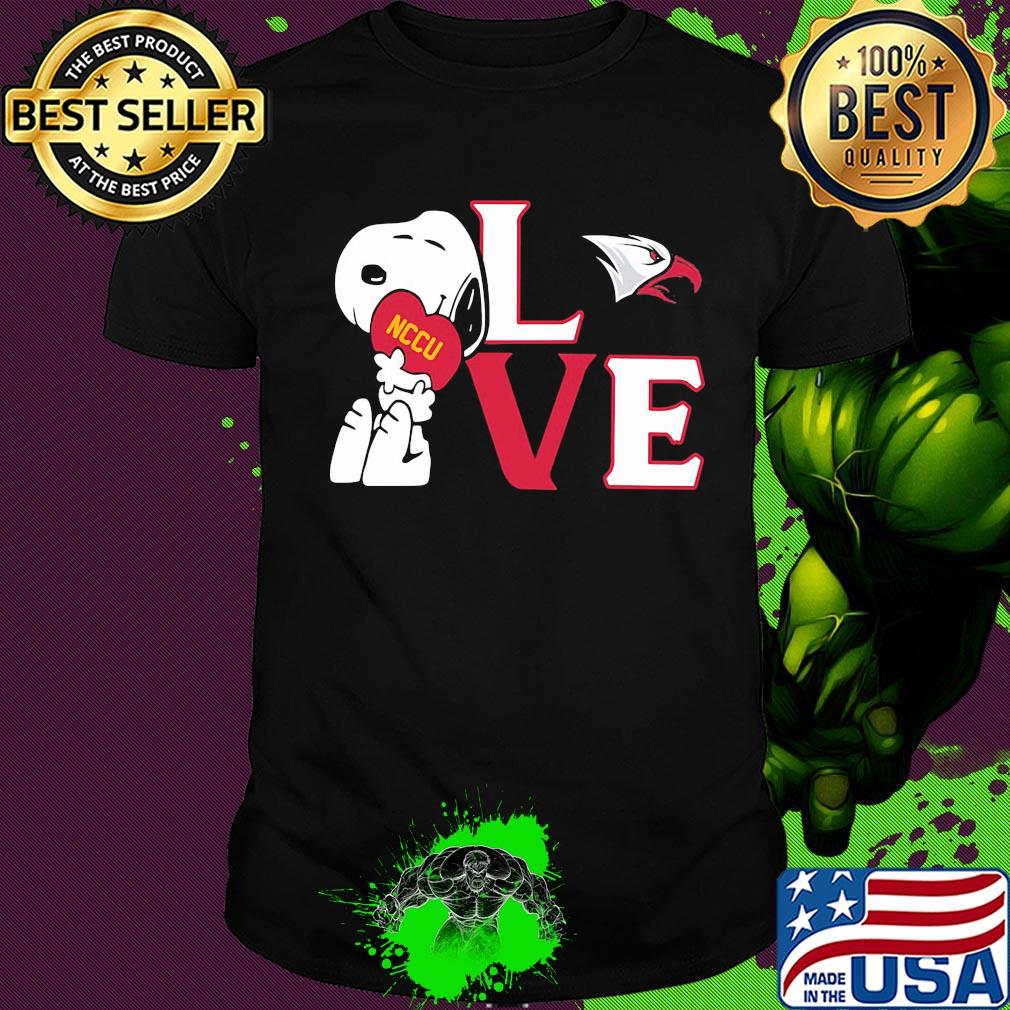 Snoopy hug heart love north carolina central eagles shirt Snoopy hug heart love north carolina central eagles shirt