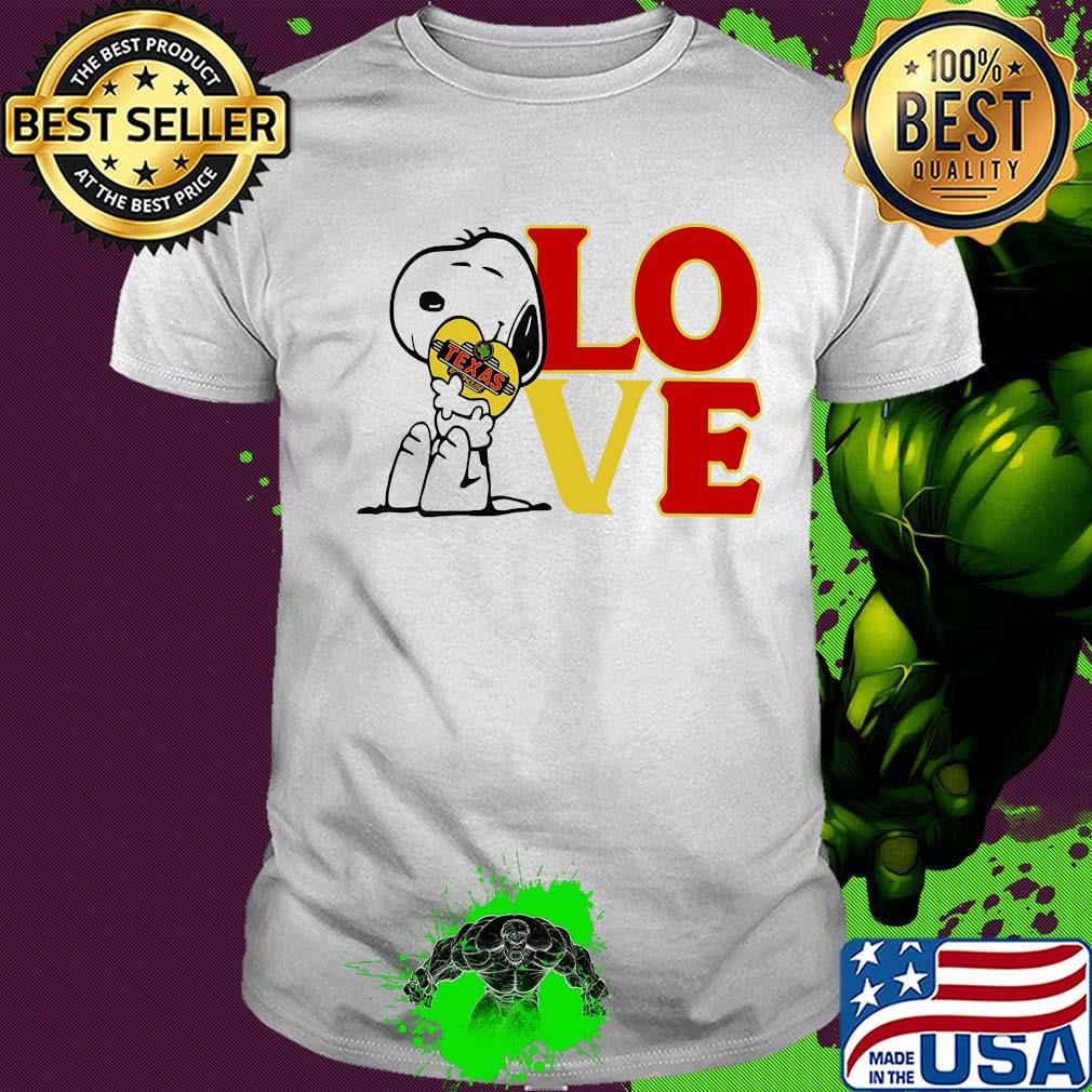 Snoopy hug heart love texas roadhouse shirt