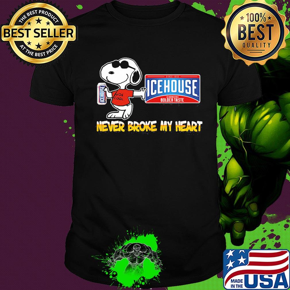 Snoopy icehouse beer never broke my heart shirt