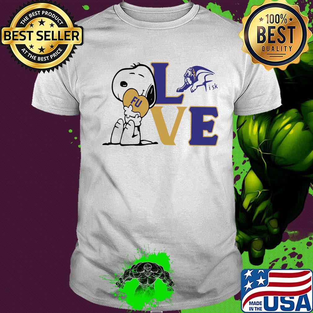 Snoopy love fu fisk university heart shirt