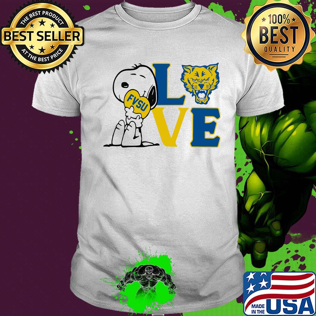 Snoopy love fvsu fort valley state university heart shirt