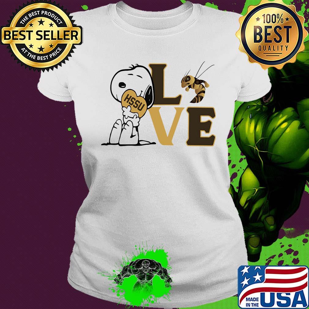 Snoopy love HSSU harris stowe state university athletics heart s Ladies tee Snoopy love HSSU harris stowe state university athletics heart s Ladies tee