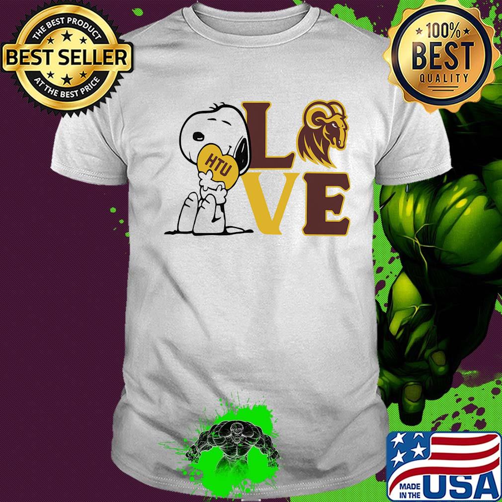 Snoopy love htu huston-tillotson university heart shirt