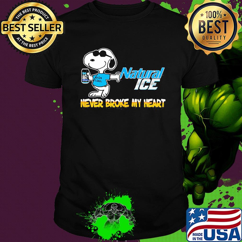 Snoopy natural ice beer never broke my heart shirt