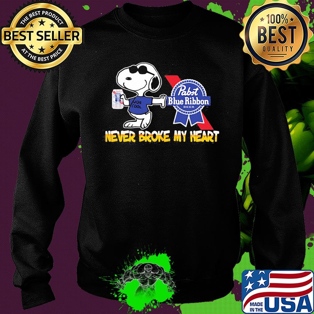 Snoopy pabst blue ribbon beer never broke my heart s Sweater Snoopy pabst blue ribbon beer never broke my heart s Sweater