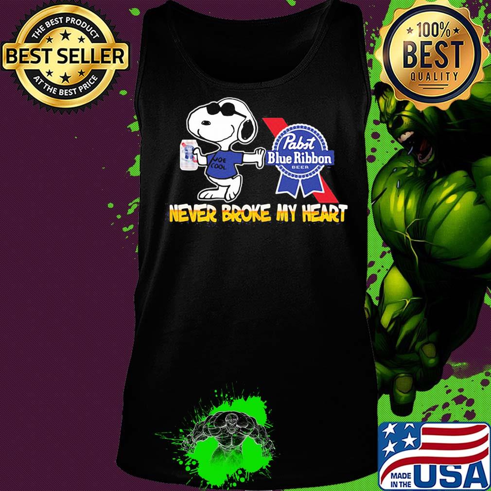 Snoopy pabst blue ribbon beer never broke my heart s Tank top Snoopy pabst blue ribbon beer never broke my heart s Tank top
