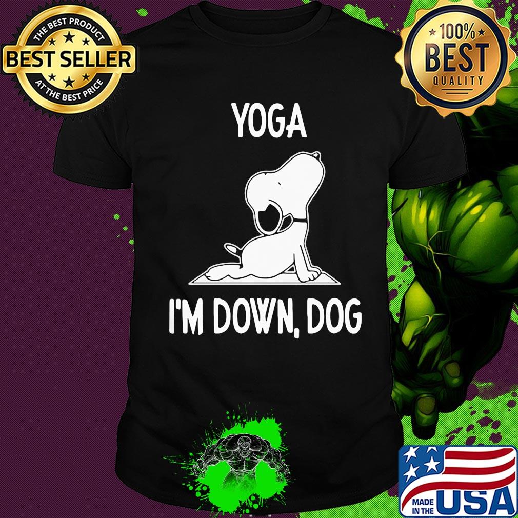 Snoopy yoga I'm down dog shirt