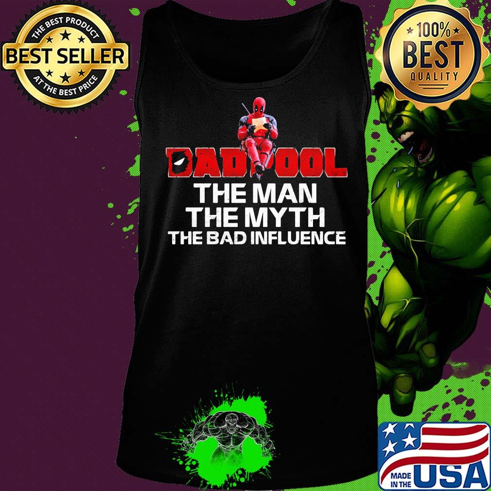 Spider man dad pool the man the myth the bad influence happy father's day s Tank top Spider man dad pool the man the myth the bad influence happy father's day s Tank top