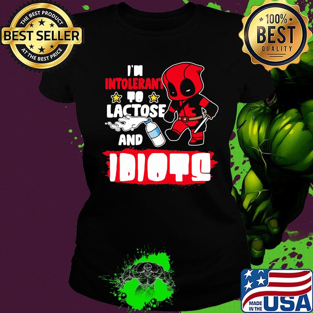 Spider man i'm intolerant to lactose and idiots s Ladies tee Spider man i'm intolerant to lactose and idiots s Ladies tee
