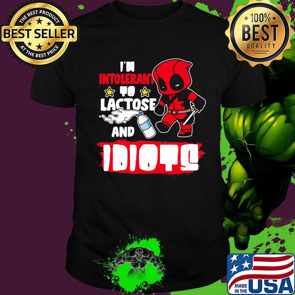 Spider man i'm intolerant to lactose and idiots shirt Spider man i'm intolerant to lactose and idiots shirt