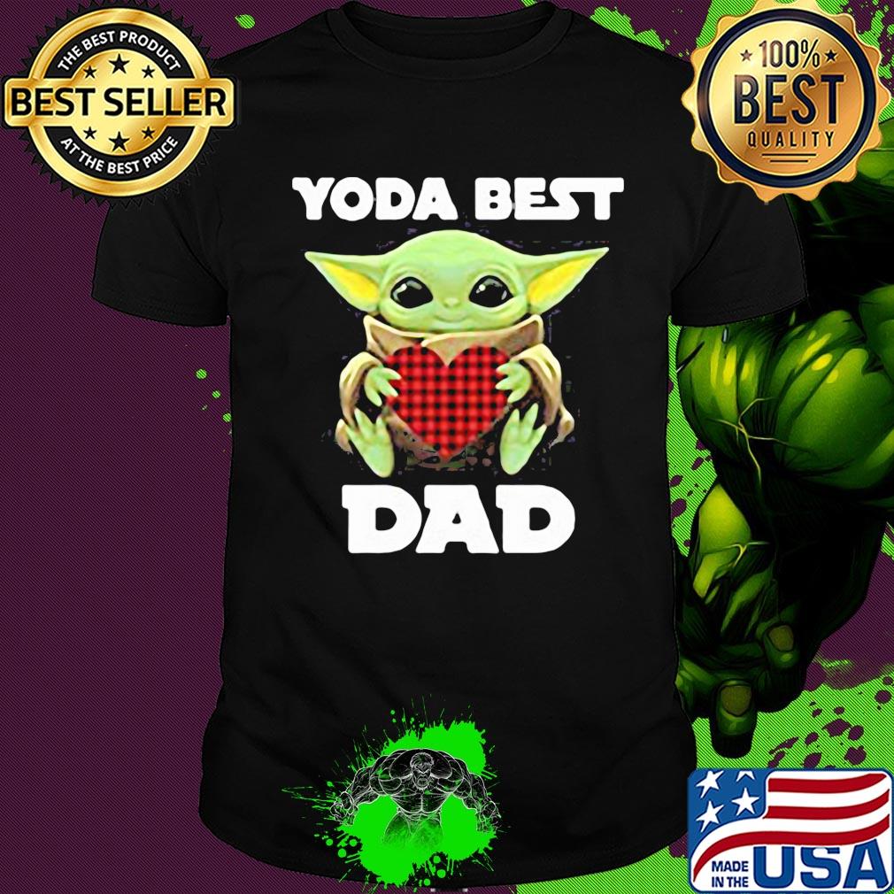 Star wars baby yoda best dad heart happy father's day shirt