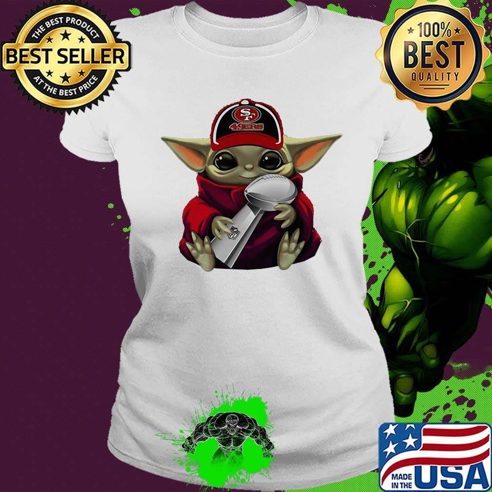 Star wars baby yoda hug san francisco 49ers champions s Ladies tee Star wars baby yoda hug san francisco 49ers champions s Ladies tee