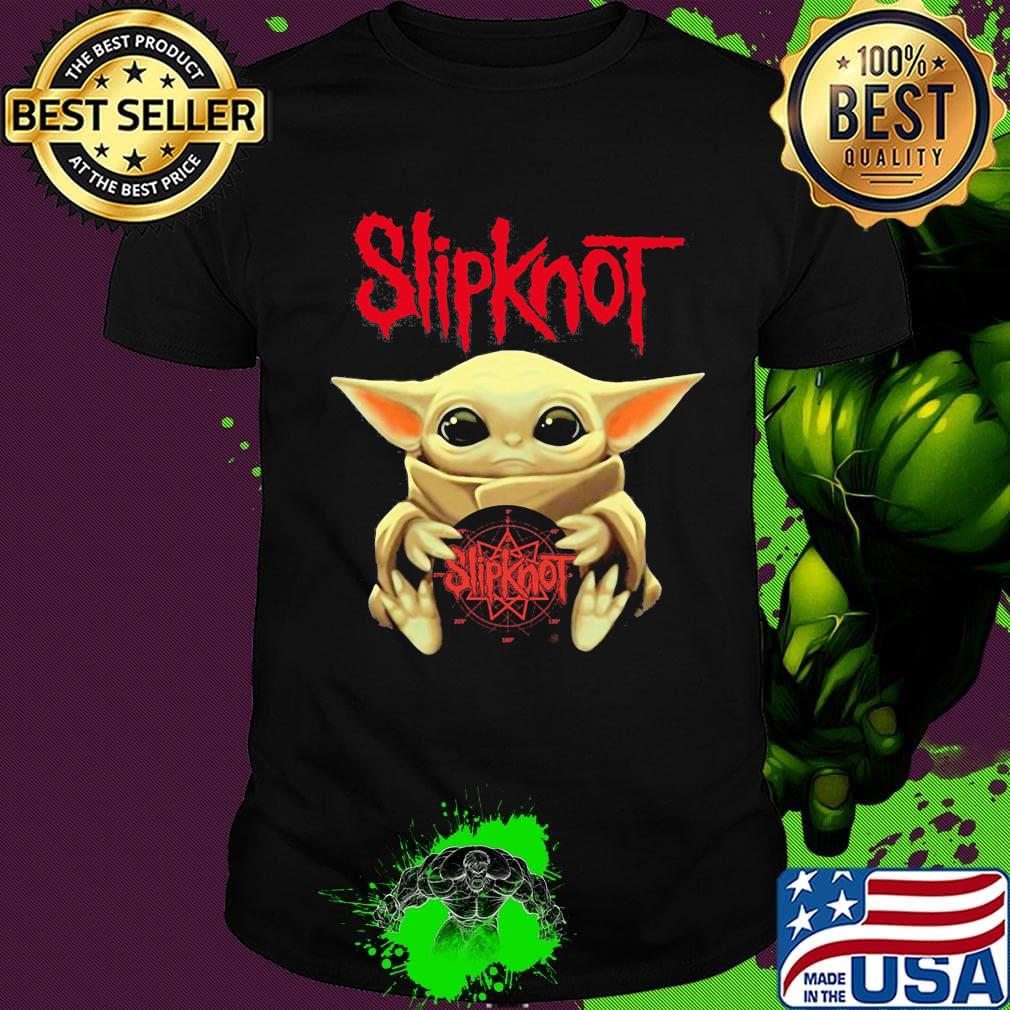 Star wars baby yoda hug slipknot album shirt Star wars baby yoda hug slipknot album shirt