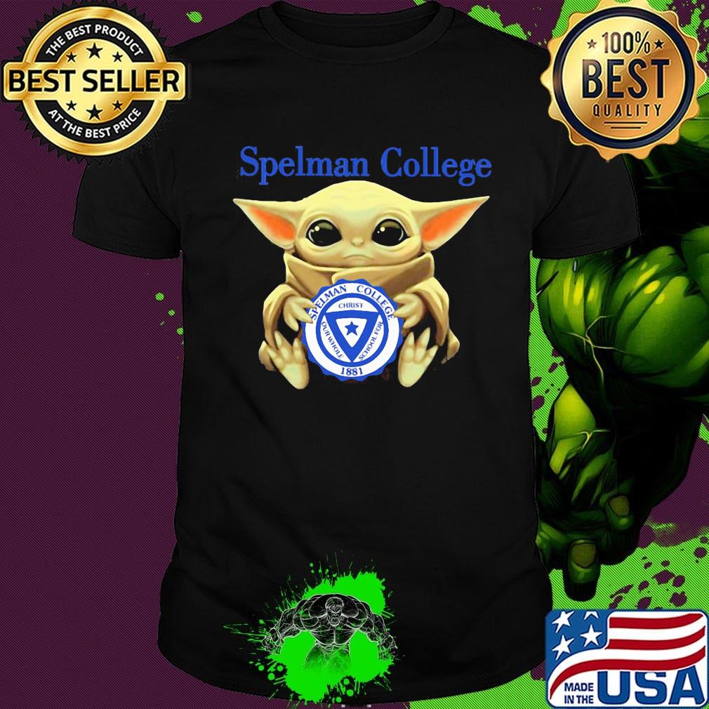 Star wars baby yoda hug spelman college shirt