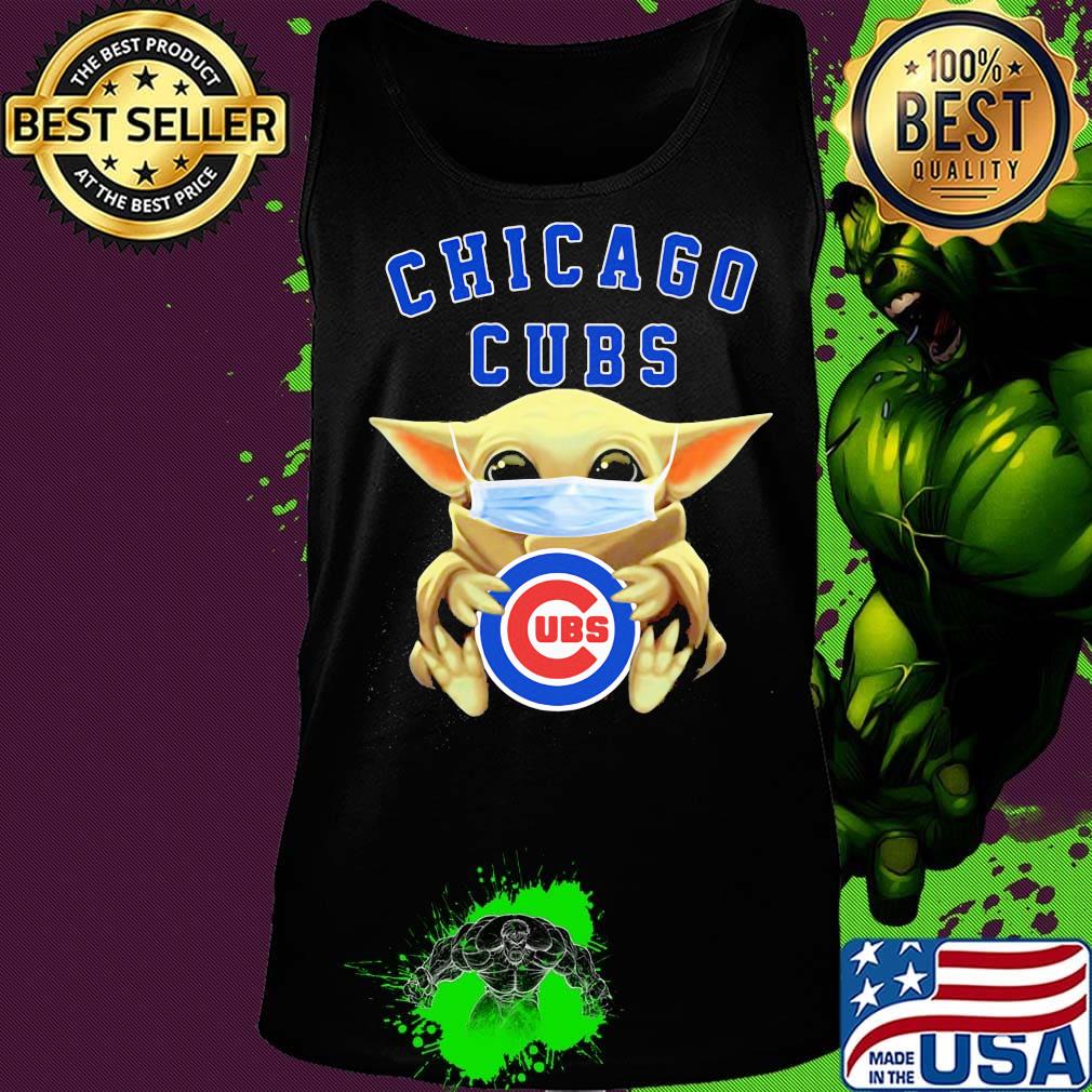 Star wars baby yoda mask hug chicago cubs s Tank top Star wars baby yoda mask hug chicago cubs s Tank top