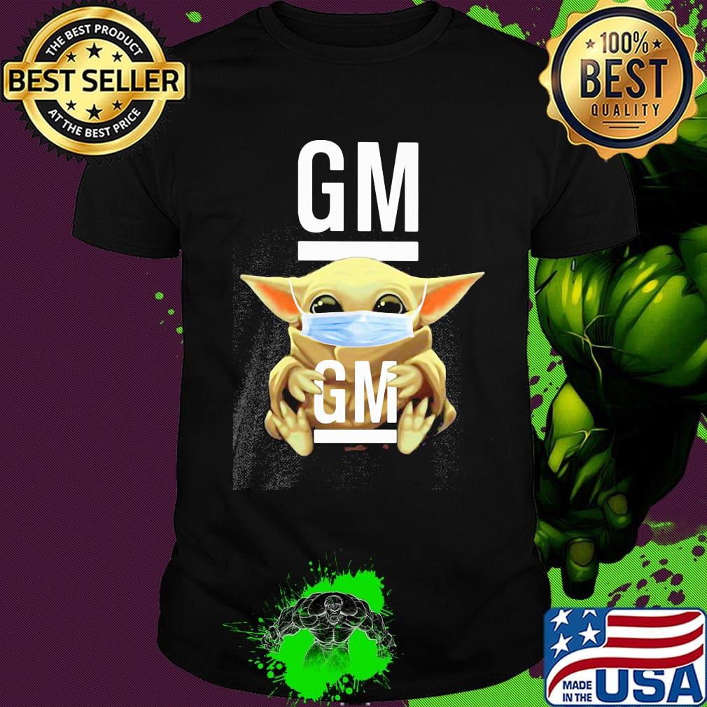 Star wars baby yoda mask hug general motor shirt