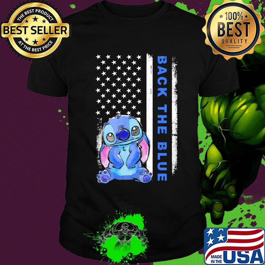 Stitch back the blue american flag independence day shirt