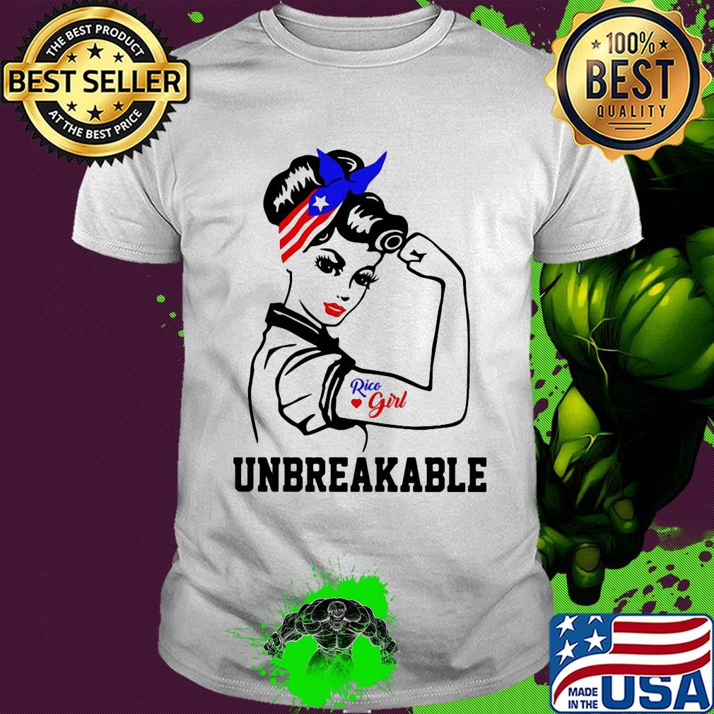 Strong woman rice girl unbreakable American flag veteran Independence Day shirt