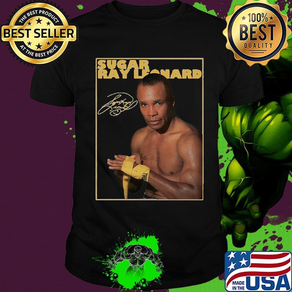 Sugar ray leonard boxing signature shirt