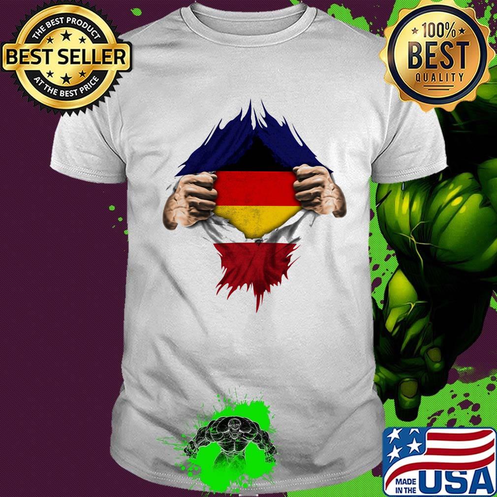 Superhero germany flag tear shirt