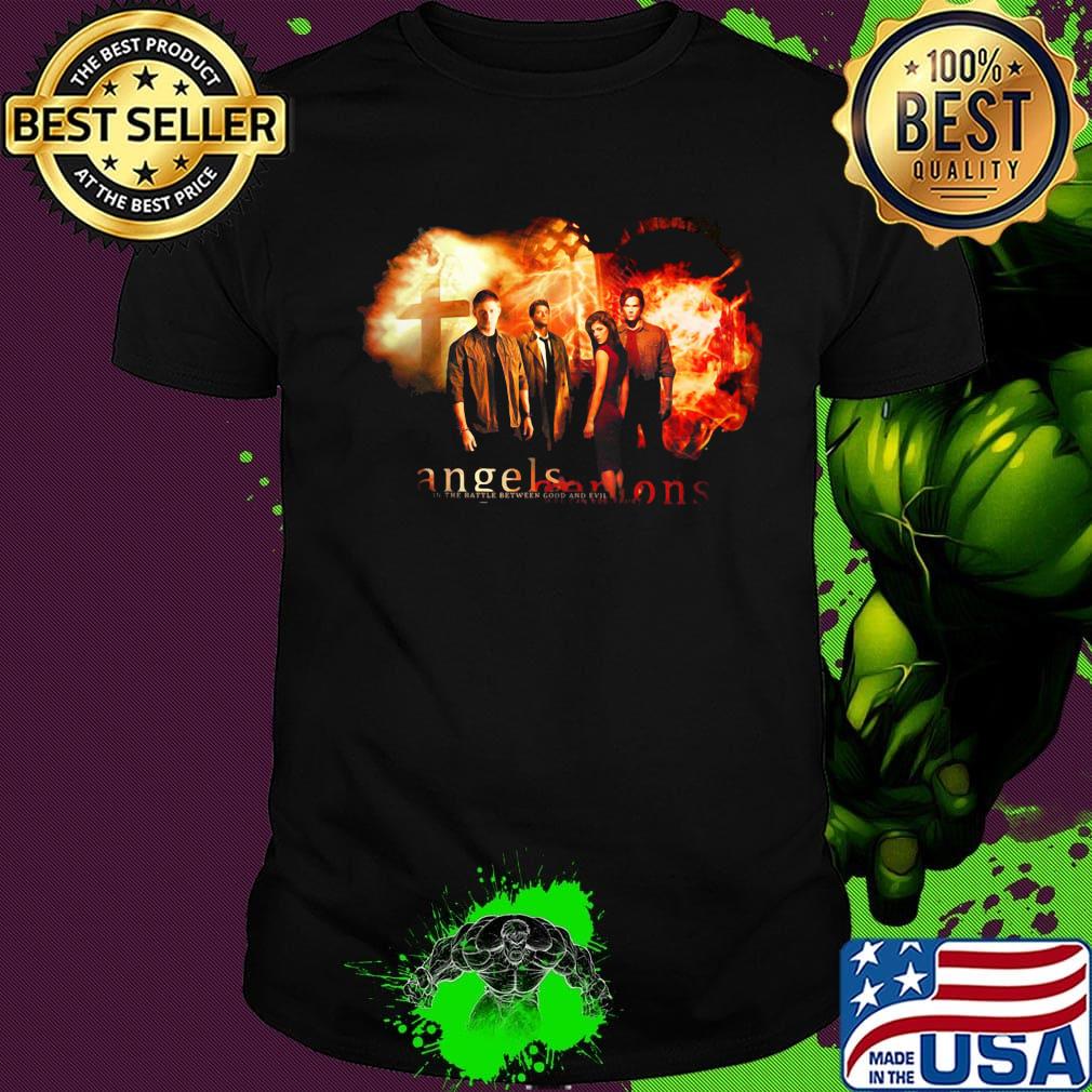 Supernatural angels seasons fire shirt
