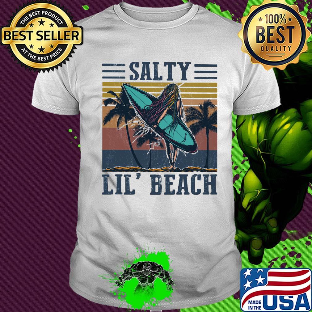 Surfing salty lil' beach vintage retro shirt