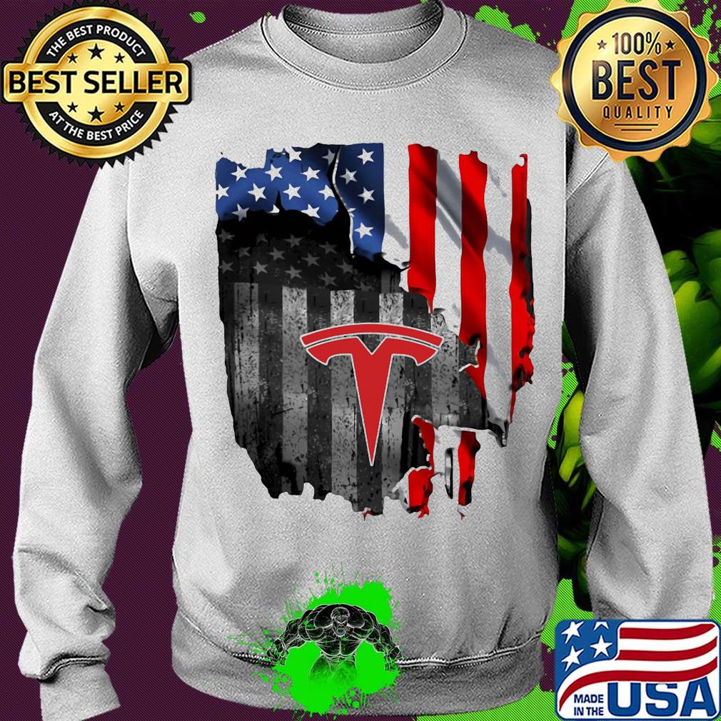 Tesla logo american flag independence day s Sweater Tesla logo american flag independence day s Sweater