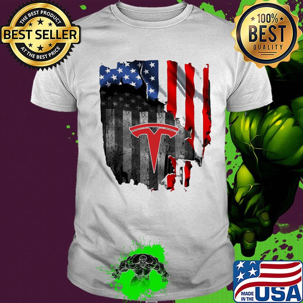 Tesla logo american flag independence day shirt Tesla logo american flag independence day shirt